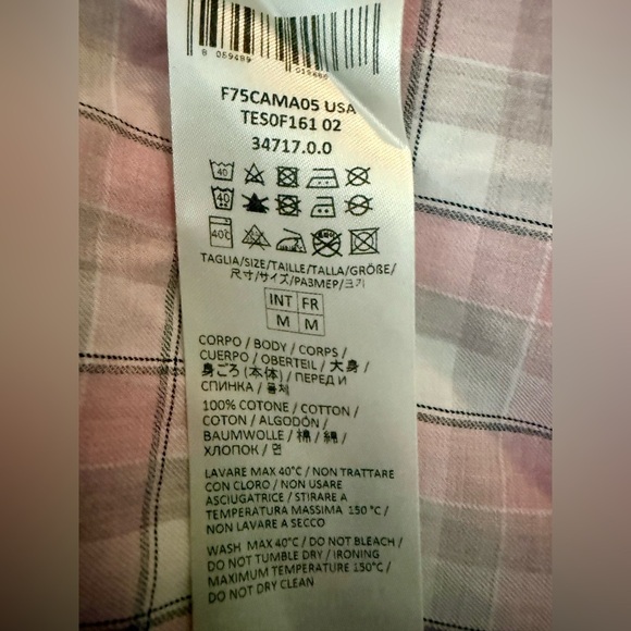 Eleventy Platinum Men’s Shirt M – Pink Plaid, Made in Italy Luxury Cotton - Picture 10 of 11